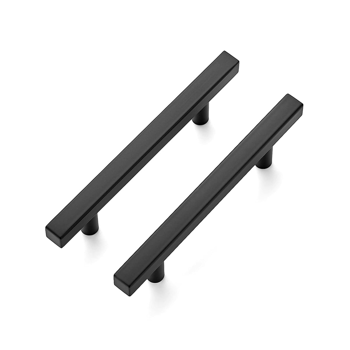 Matte Black Cabinet Hardware Square Pulls, 3.75 Inch, 35 Pack
