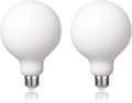 G30 LED Globe Light Bulbs, E26 Base, Neutral White 4000K, 2 Pack