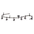 000 Transitional 6-Light Integrated LED Flex Track Ceiling Light, Bulbs Included 96", Oil Rubbed Bronze, Black