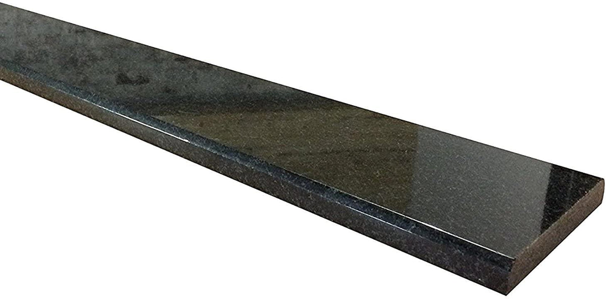 Custom Absolute Black Granite Doorway Threshold (Marble Saddle) Polished for Shower Curb, Floor Transition, Bathroom