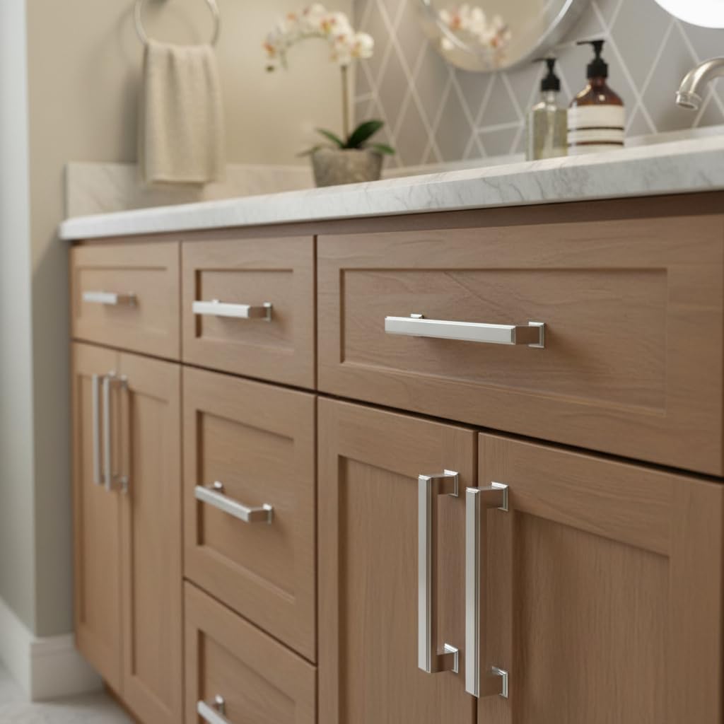 3" Polished Chrome Cabinet Pulls and Handles 6 Pack, AL3071CP