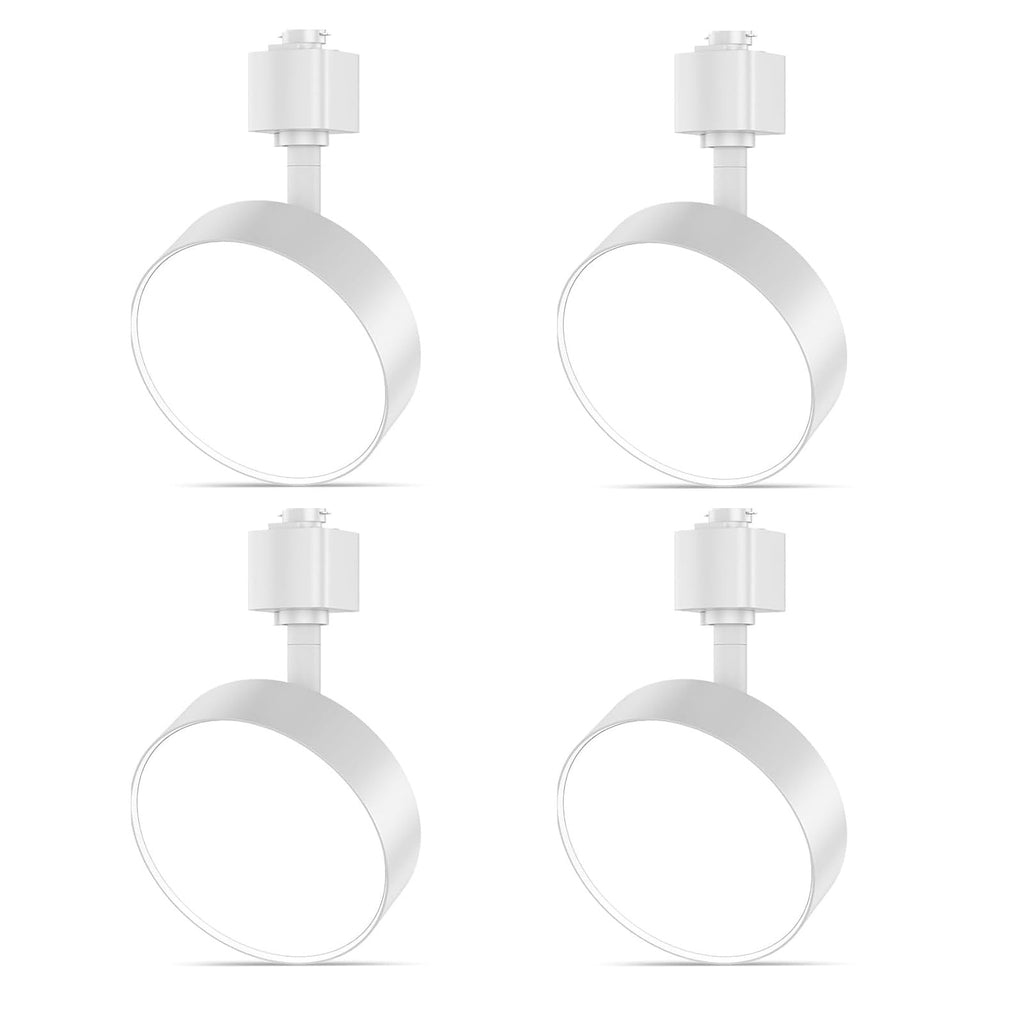 Diffuse J Type Track Lighting Heads, 12W White 4 Pack