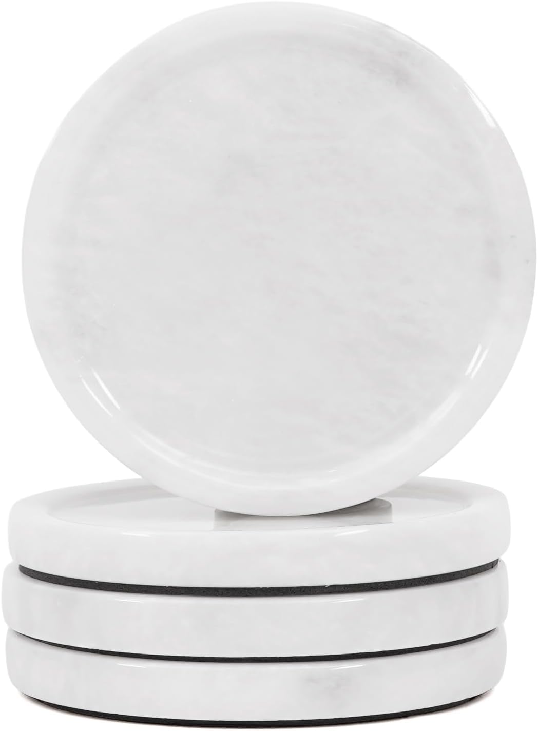 Marble White Coasters for Drinks Coaster - Set of 4