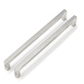 Brushed Nickel Cabinet Pulls 20 Pack 11-1/3 Inch, Square Drawer Handles, Stainless Steel, Screws Included, Silver
