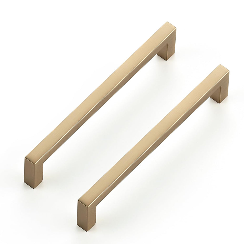 Champagne Bronze Cabinet Handles Drawer Pulls, 5 Inch CC, 15 Pack