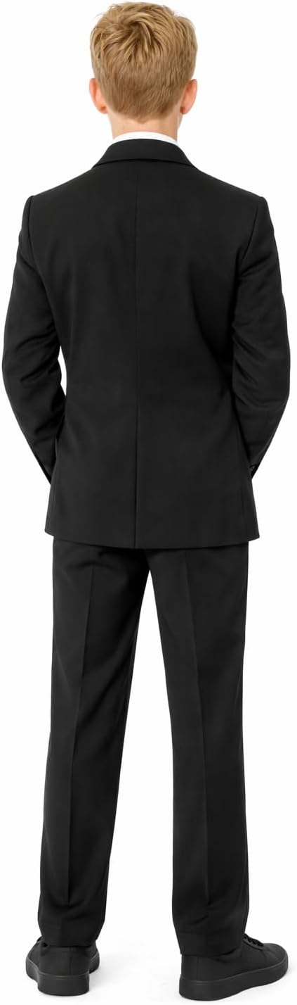 Boys Formal Complete 5 Piece Suit Set Vest Dress Pants Shirt Tie