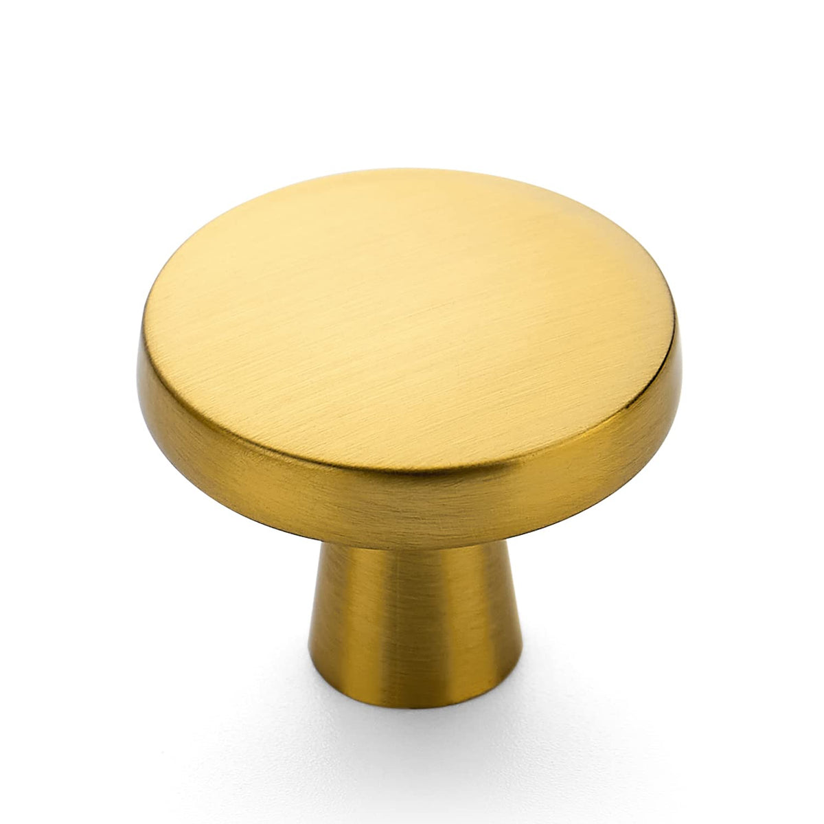 Brushed Brass Drawer Pulls, 1-1/4 Inch Cabinet Knobs,25 Pack