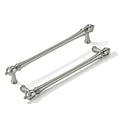 2 Pack 12 inch(305mm) Hole Center Brushed Nickel Cabinet Pulls Heavy-Duty Solid Satin Nickel Cabinet Hardware Drawer