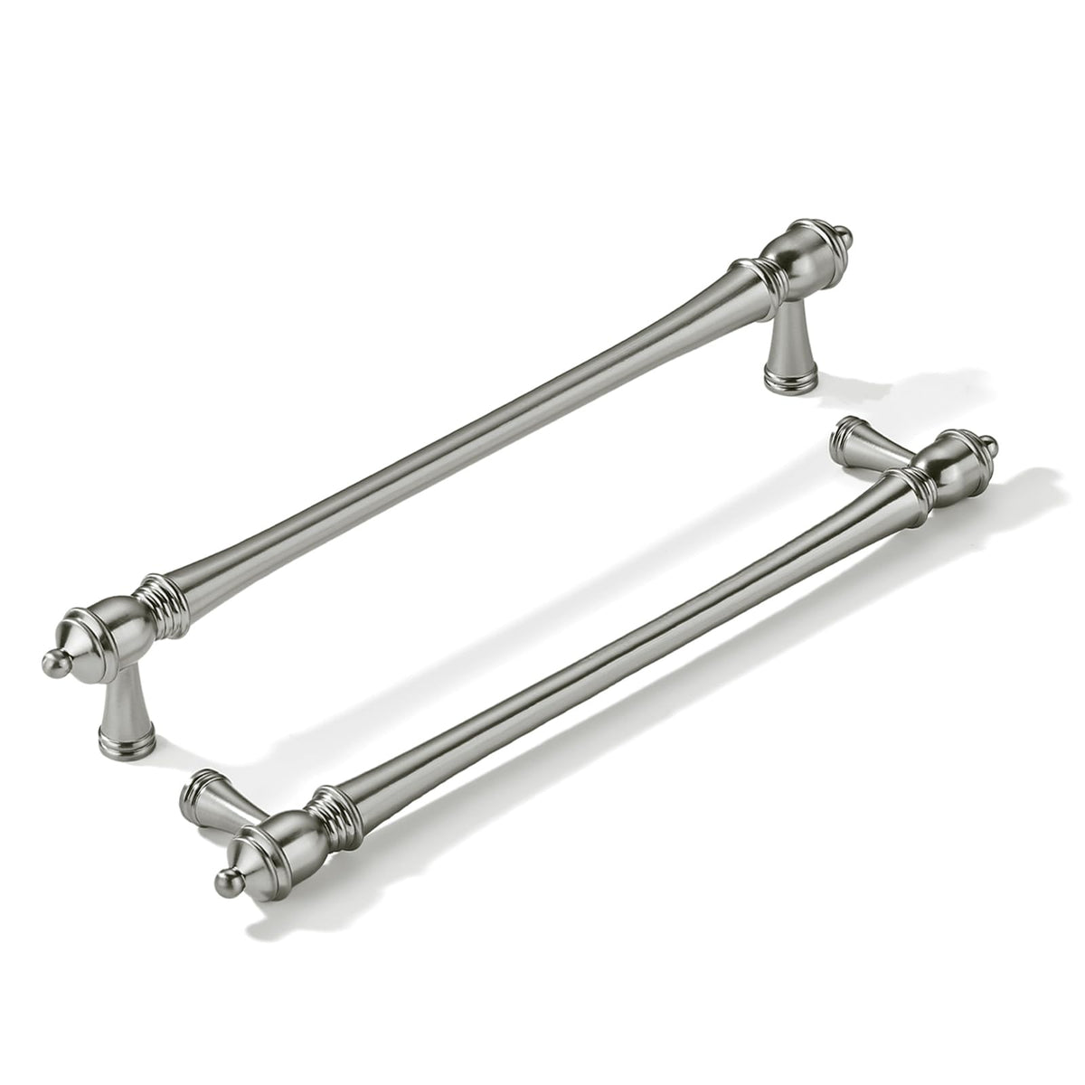 2 Pack 12 inch(305mm) Hole Center Brushed Nickel Cabinet Pulls Heavy-Duty Solid Satin Nickel Cabinet Hardware Drawer