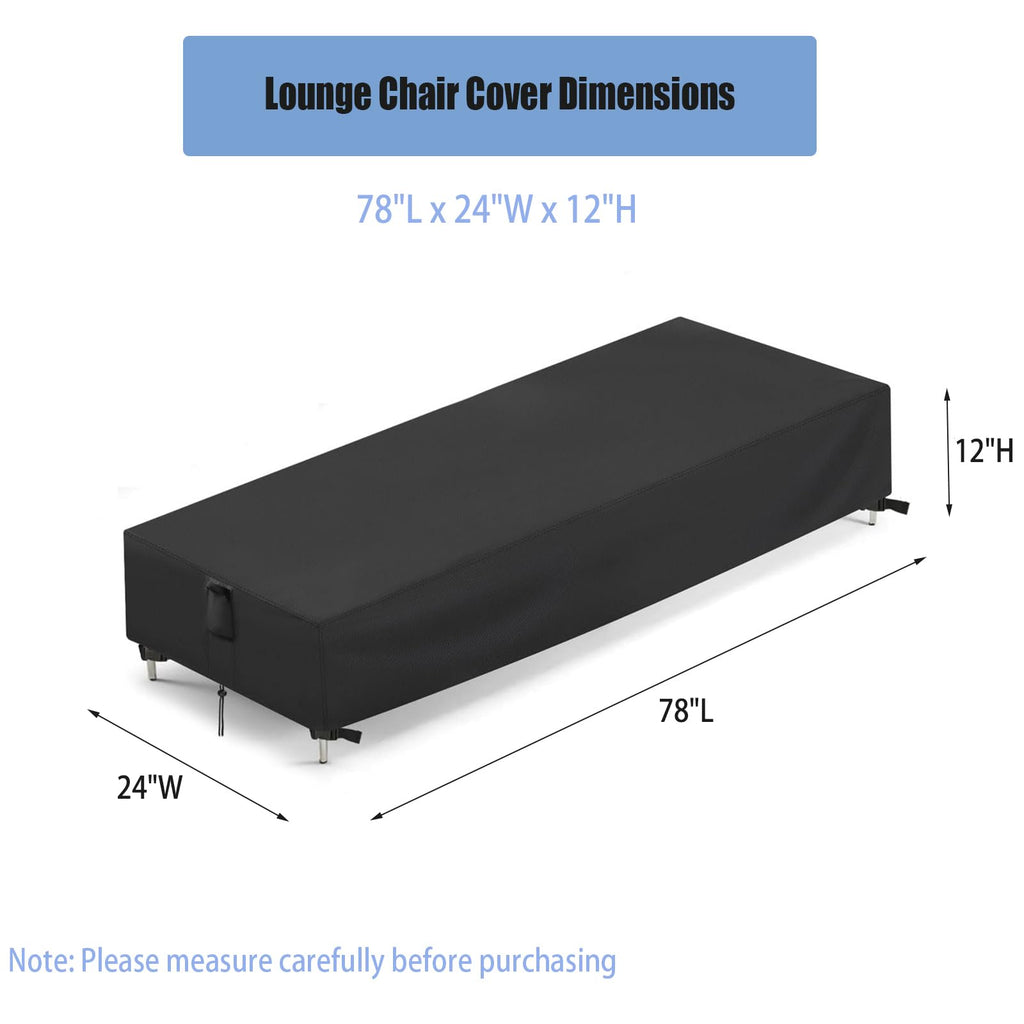 Chaise Lounge Covers, 1 Pack Waterproof Outdoor Lounge Chair Covers Furniture, Pool Lounge Chair Outdoor Furniture