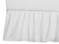 Mini Crib Skirt (24" x 38"), Ultra Soft Microfiber Ruffled Mini Crib Bed Skirt, White, for Boys & Girls