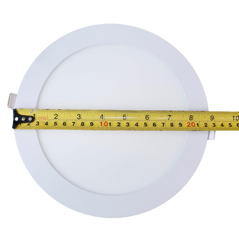 8 Inch 18Watt Ultra Thin Round LED Recessed Panel Spot Lighting, 140 Watt Retrofit Ceiling Downlight, 6500K Cool