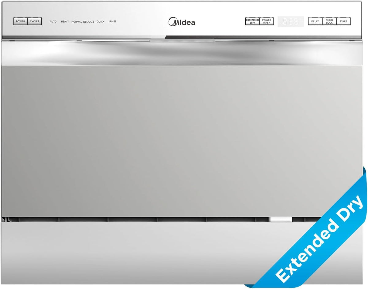 MDC22P2ASS Countertop Dishwasher, 6 Place Settings & 6+2 Washing Cycles Portable Dishwashers, Dish Washer for Dorm