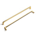 Polished Rich Gold Cabinet Pulls with 12.6'' Hole Centers, Modern Style Zinc Alloy Cabinet Handles for