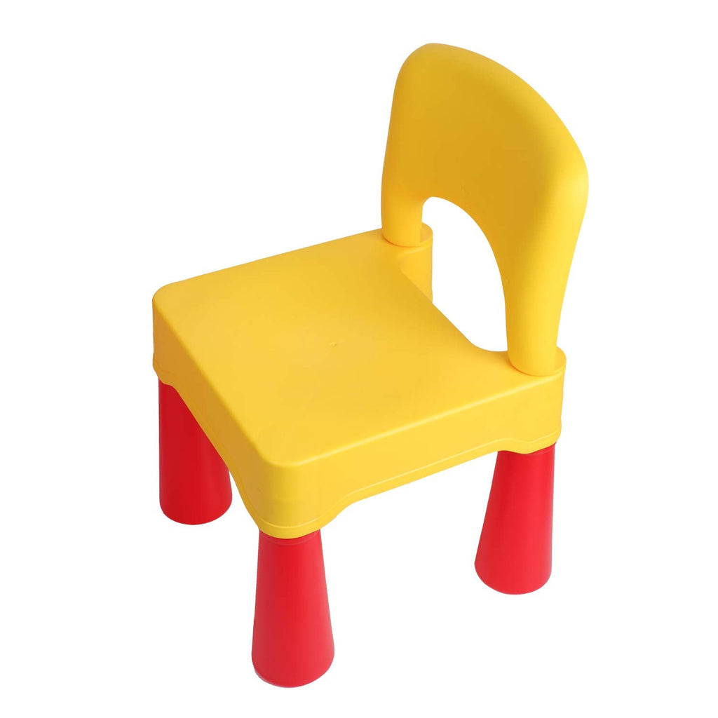 Sturdy Ergonomic Toddler Chair: 9.3in seat, 3+ yrs, Yellow, in/Out