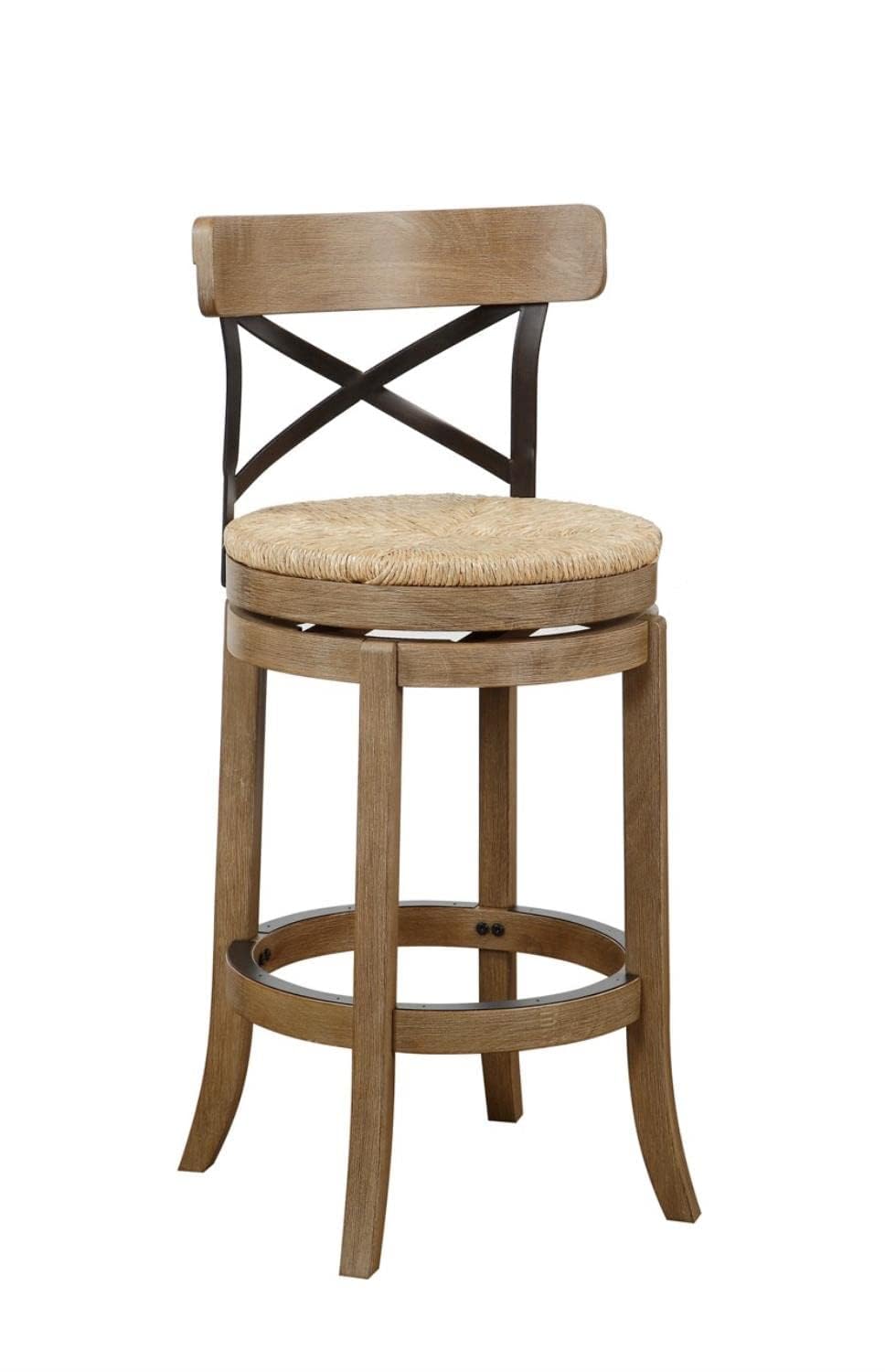 Inspired Bertoia Style Myrtle Bar Height Stool, 29-Inch, Wheat Wire-Brush