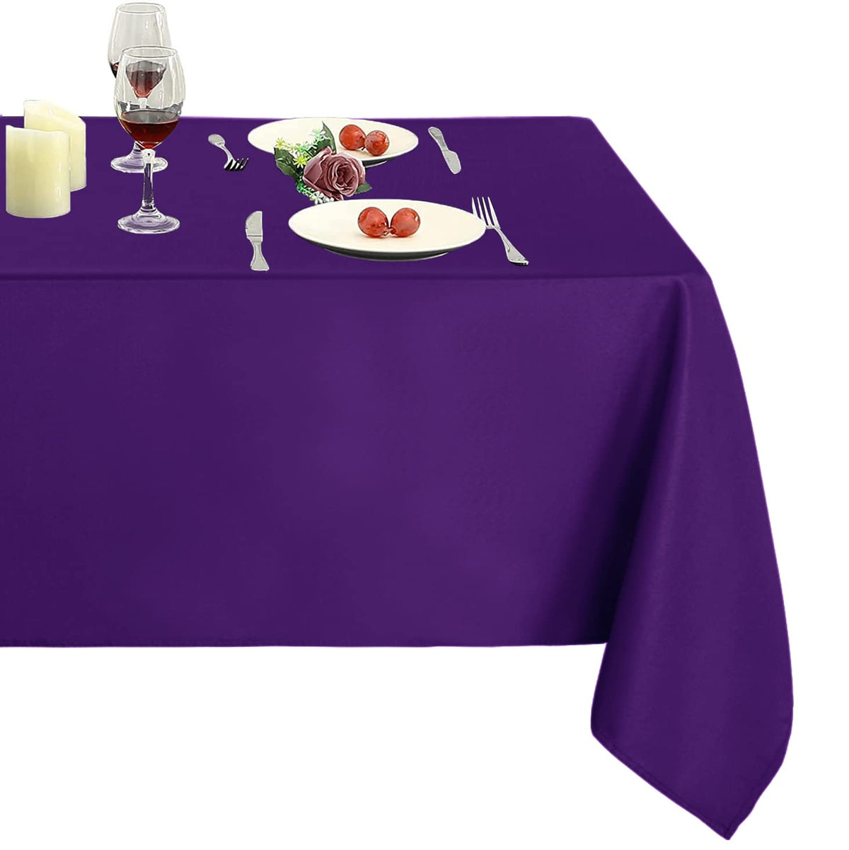 Rectangle Table Cloth, Violet, 60 x 84 Inch