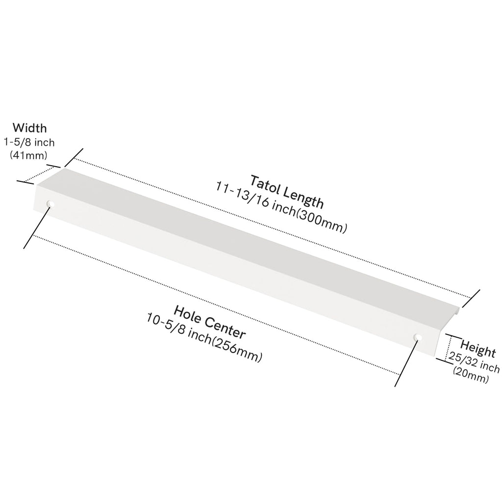 10 Pack 10" Cabinet Pulls White Finger Pulls for Cabinets