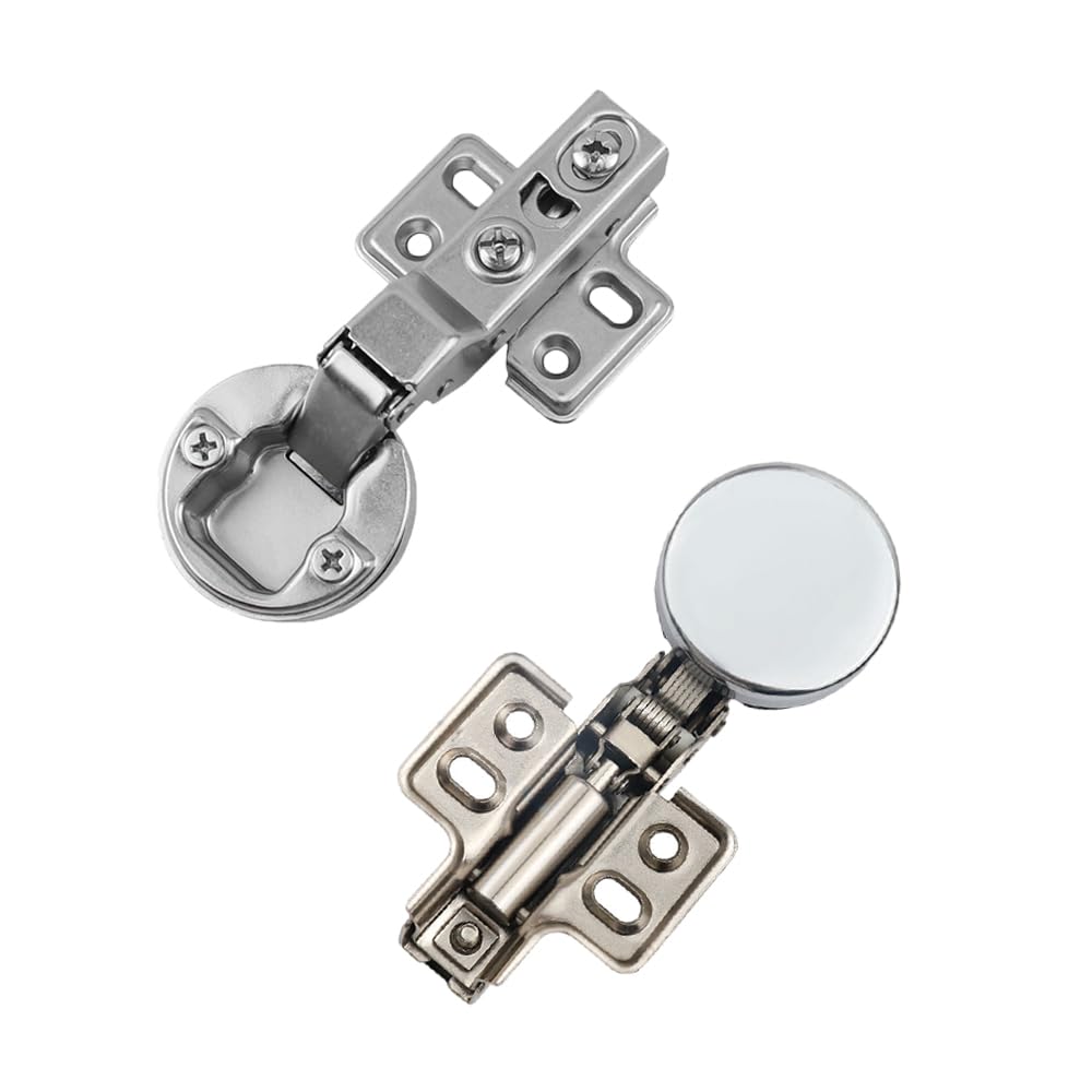 2 Pieces Soft-Close Hydraulic Hinges, 35mm Glass Door Hinges