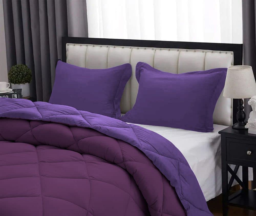 5 Piece Reversible Diamond Pattern Comforter Set Premium Super Soft 550 GSM All Season 1000 Thread Count 100%
