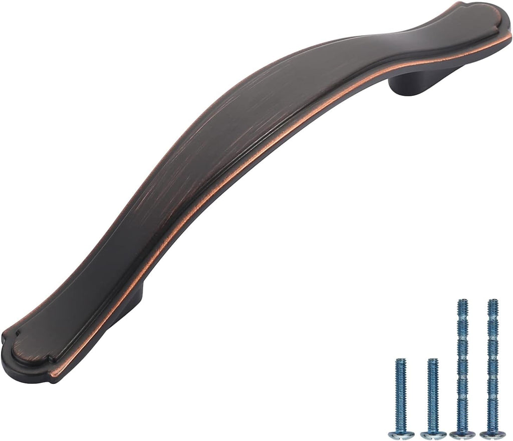 6 Pack Oil Rubbed Bronze Kitchen Cabinet Handles Cabinet Pulls 3 inch Hole Center Cabinet Hardware Drawer Handles for