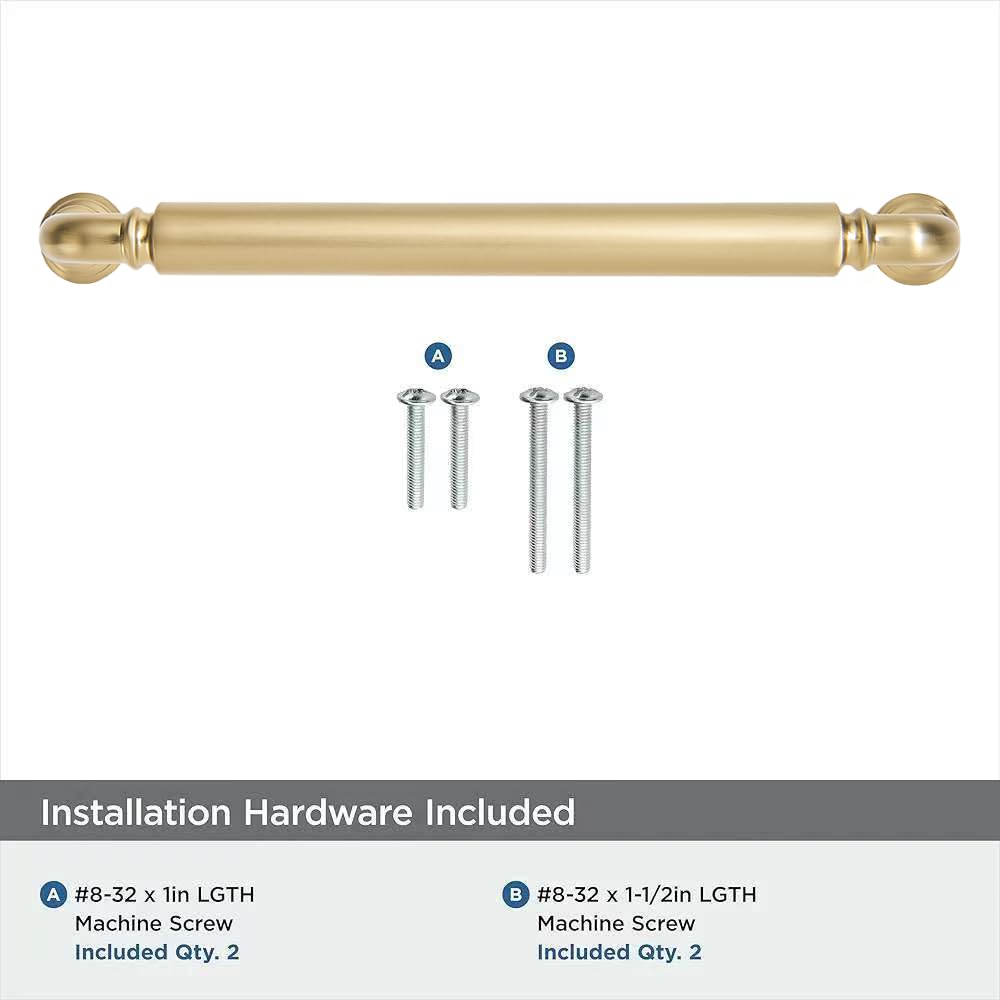 10-Pack Champagne Bronze Heavy-Duty Solid Cabinet Pulls, 5 Inch (128mm) Hole Center, Satin Brass Drawer Pulls