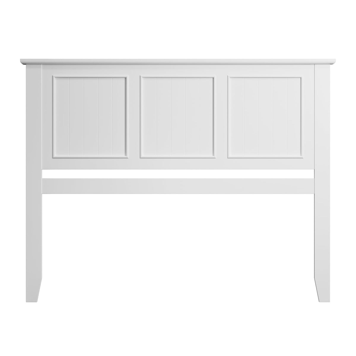 Wood Headboard Only with Farmhouse Style, Wall-Mounted, White