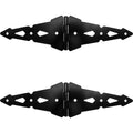 Black 10" Western Strap Hinge Kit, Pair, Wood Gates Hinge