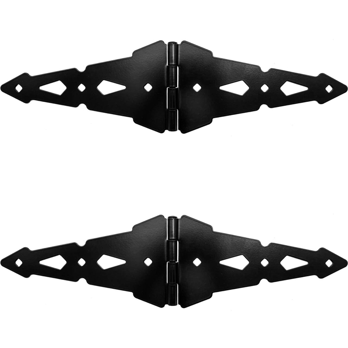 Black 10" Western Strap Hinge Kit, Pair, Wood Gates Hinge