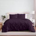 3 Pc Pinch Pleated - Pintuck Duvet Cover Set - 100% Egyptian Cotton - 1000 Thread Count Luxury Comforter
