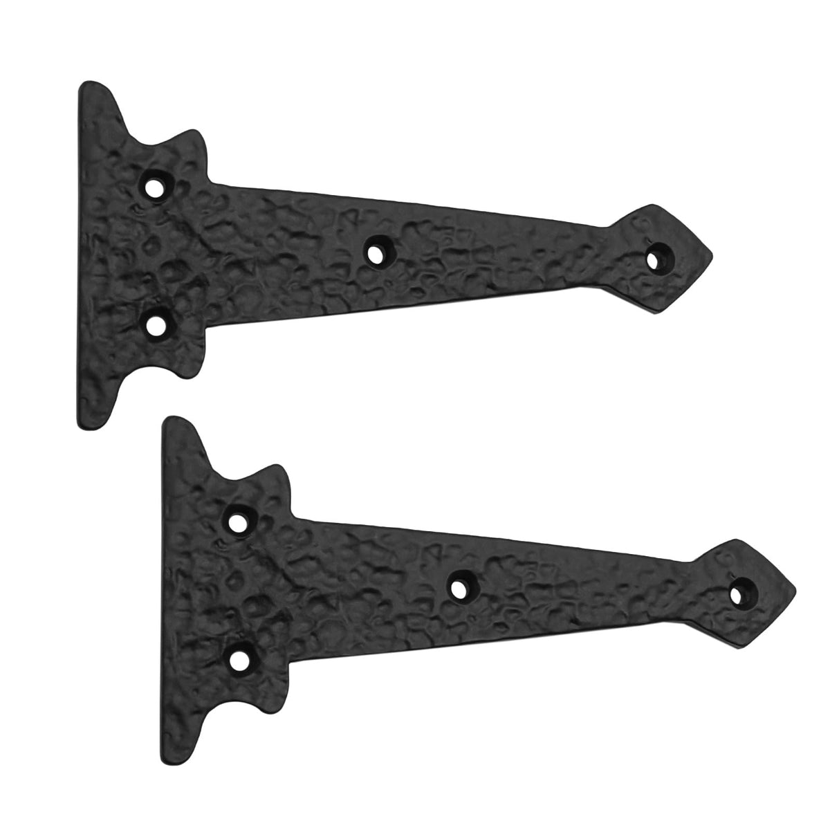 Hand Forged Iron Strap Hinges, Set of 2