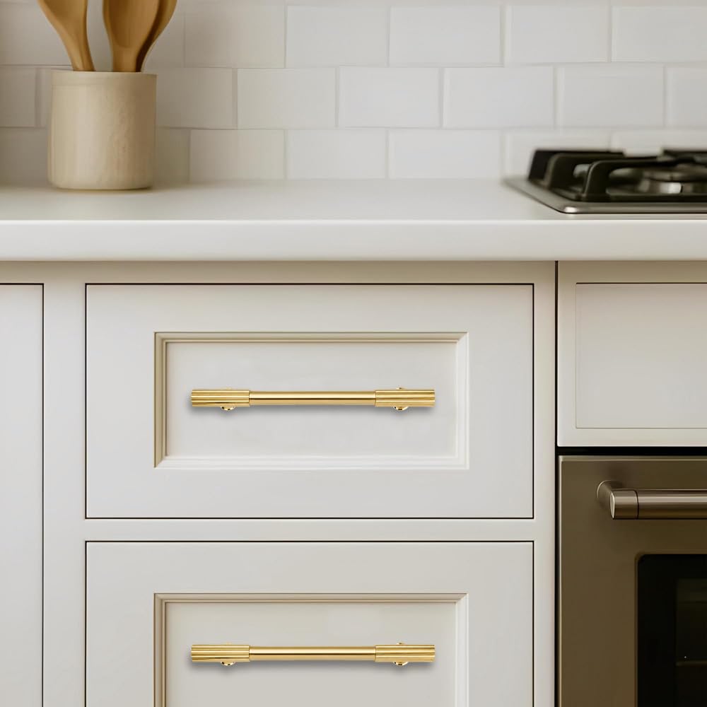 18 Inch Unlacquered Brass Appliance Pulls Embossed Solid Brass Vertical Grip Cabinet Pulls 100% Brass Bathroom