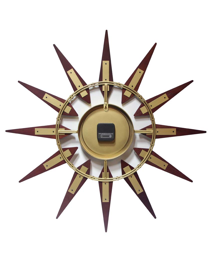 Inspired Nelson Style Orion Starburst Wall Clock Mid Century Modern 30 inch Large Mid Century