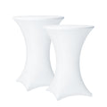 Cocktail Table Covers - 2 Pack 32x43 Inch Table Cloth - White