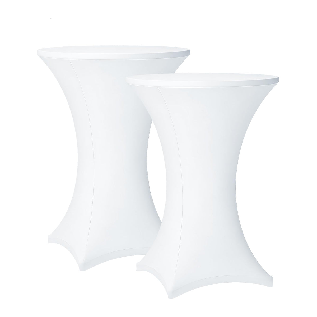 Cocktail Table Covers - 2 Pack 32x43 Inch Table Cloth - White