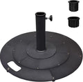 21 Inches Heavy Duty Metal Outdoor Patio Umbrella Base Stand Holder for 1-¼" or 1-½" Umbrella Poles, Black