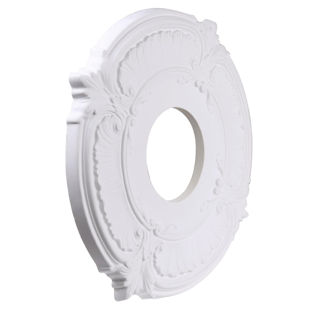 Ceiling Medallion 13" OD x 3.97" ID x 0.82"P, Ceiling Decorative Molded Round Ceiling Medallions for Chandeliers