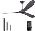 52-Inch Brushed Grey Ceiling Fan with Solid Wood Blades for Modern Rooms