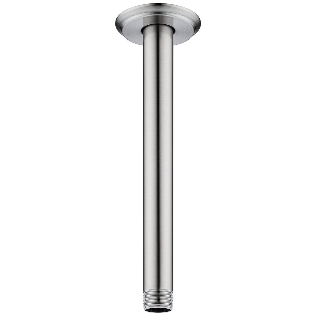 8 Inch Shower Arm and Flange Brushed Nickel, Ceiling Mounted Shower Arm for Rain Shower Head