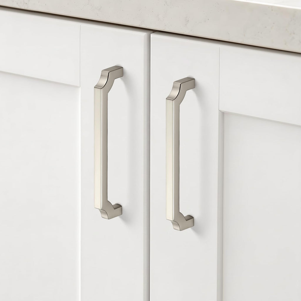 20 Pack Brushed Nickel Cabinet Handles, 5" Solid Kitchen Drawer Pulls