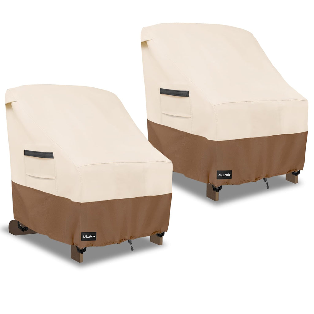 Adirondack Chair Covers 2 Pack, (30W x 34D x 36H inches), Beige