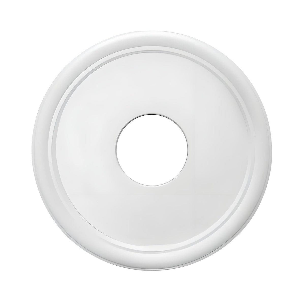 Ceiling Medallion, 2 Pieces Molded PU Light Cover Plate, Hole Cover for Light Fixtures and Ceiling Fans, White, 13"