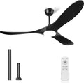 60-Inch Ceiling Fan with Lights, Remote, and Three Solid Wood Blades