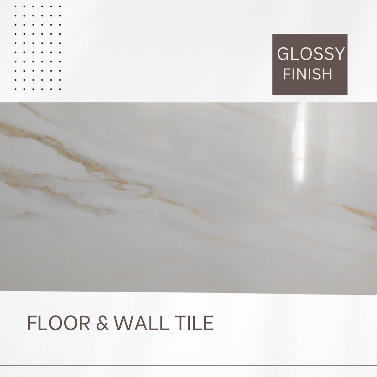 TRCD-CLG-Gloss Siena White Greyish Oro Gold Brownish 12x24 Calacatta Marble Look Porcelain Gloss Shiny Floor Wall