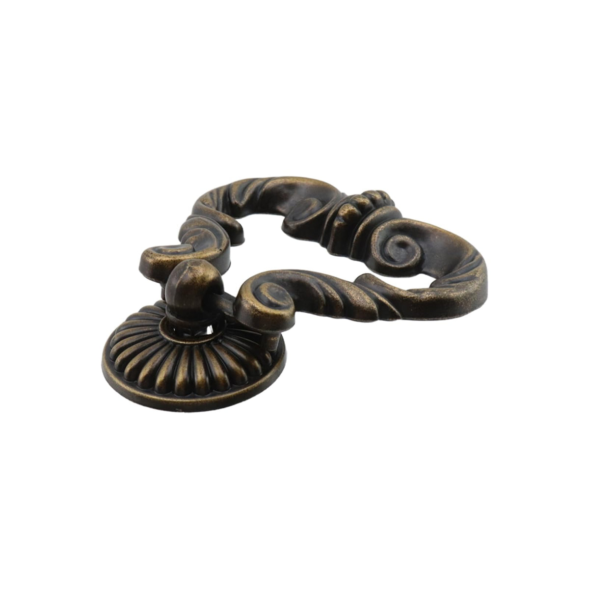 2Pcs Vintage Antique Bronze Cabinet Pulls Single Hole Pull Ring