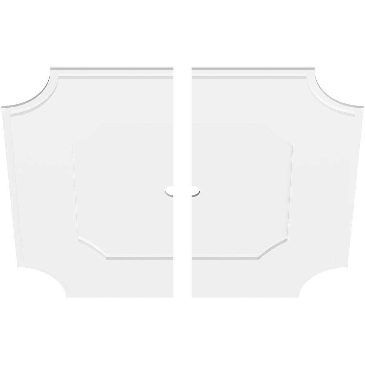 02000 Architectural Grade PVC Contemporary, Two Piece Urethane Ceiling Medallions 40"OD x 2"ID x 24"C