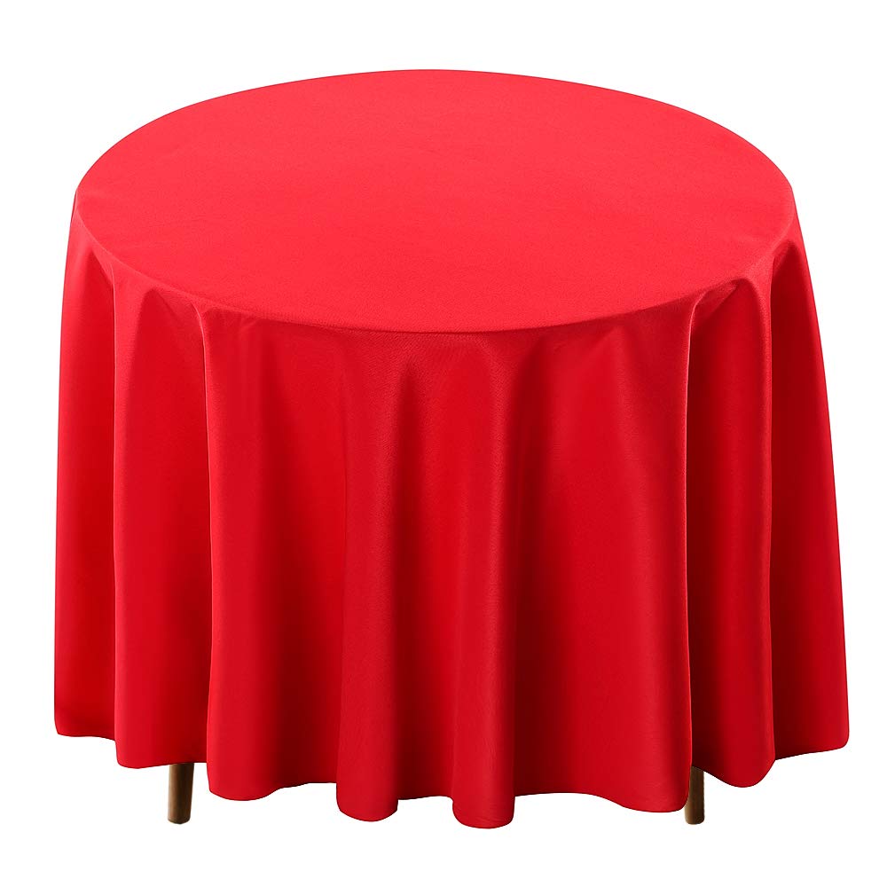 120 Inch Red Tablecloths for Round Tables