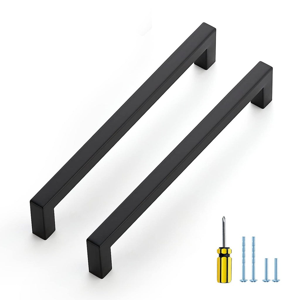 Black Cabinet Pulls, 5 Pack 7-1/2 Cabinet Handles