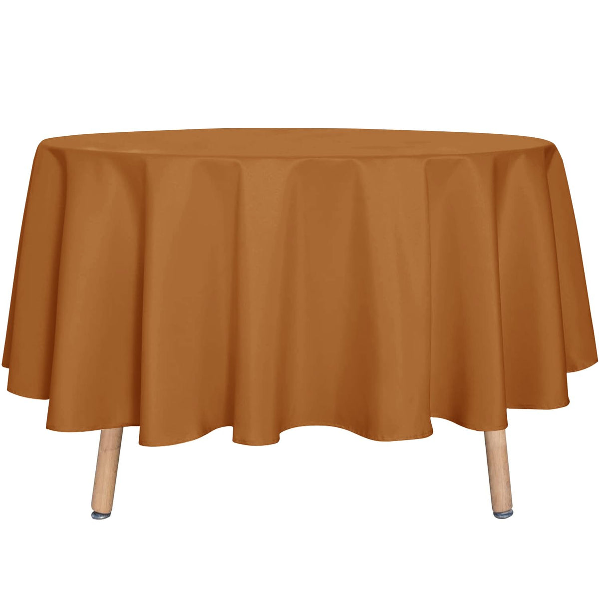Round Tablecloth 90 Inch Light Brown Fall Table Cloth