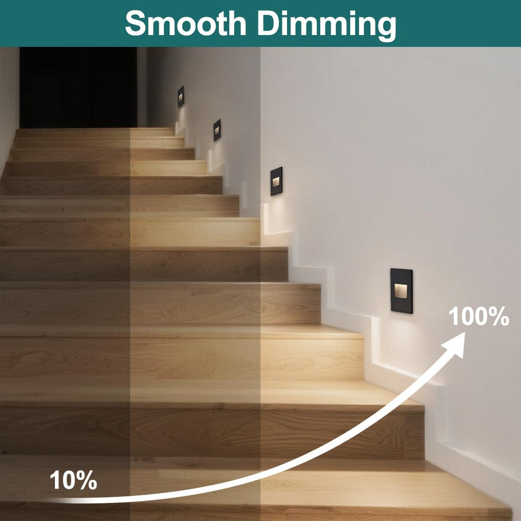 120V Vertical LED Step Lights, 3000K/4000K/5000K, 12-Pack
